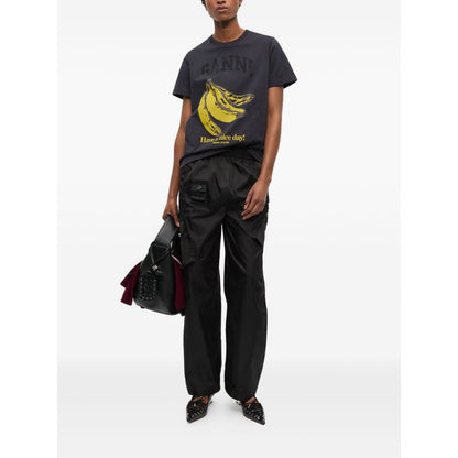 GANNI T-shirts and Polos Grey Topwear