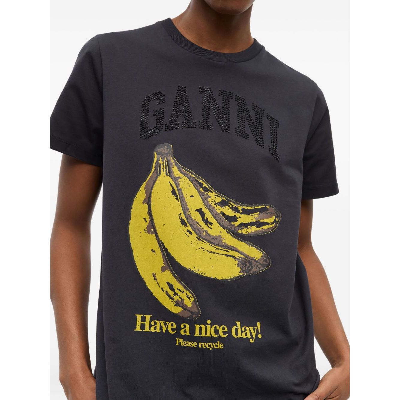 GANNI T-shirts and Polos Grey