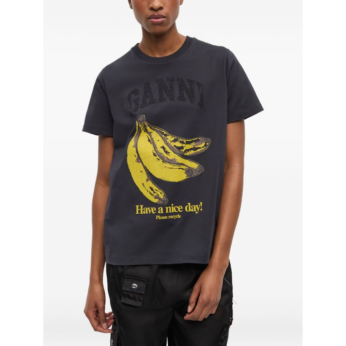 GANNI T-shirts and Polos Grey