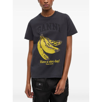 GANNI T-shirts and Polos Grey Topwear