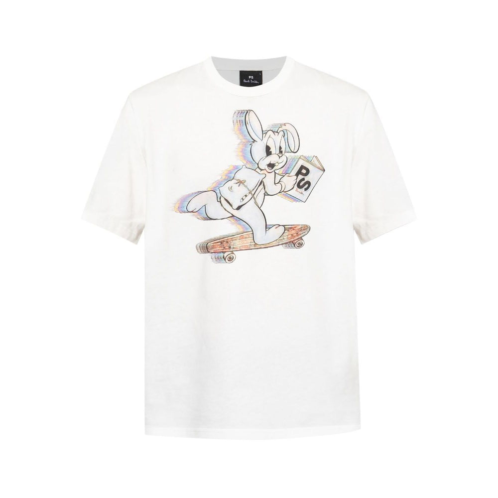 PS By Paul Smith T-shirts and Polos White with Skate Bunny print, crew neck, short sleeves, straight hem cotton design