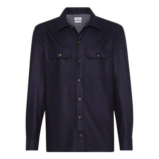 Brunello Cucinelli Shirts Blue Shirts
