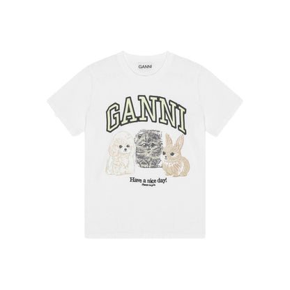 GANNI T-shirts and Polos White