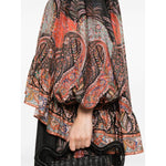 Zimmermann Rhiannon Ruffle Blouse with Puff Sleeves Shirts