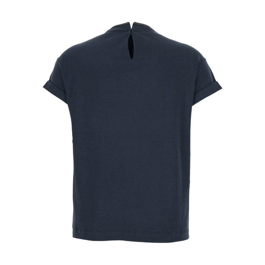Brunello Cucinelli T-shirts and Polos Blue Topwear