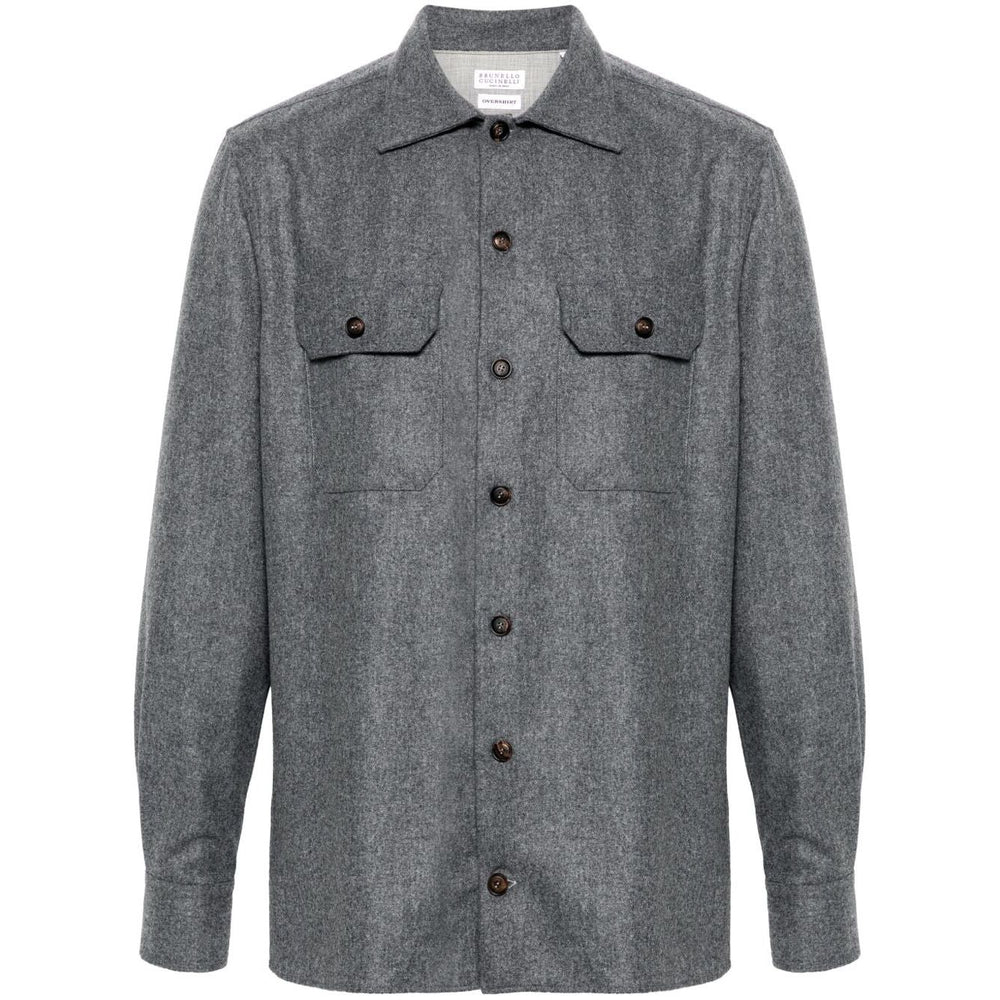 Brunello Cucinelli Shirts Grey Shirts