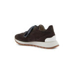 Brunello Cucinelli Suede runners with shiny tab Sneakers