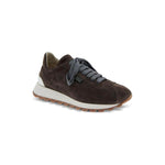 Brunello Cucinelli Suede runners with shiny tab Sneakers