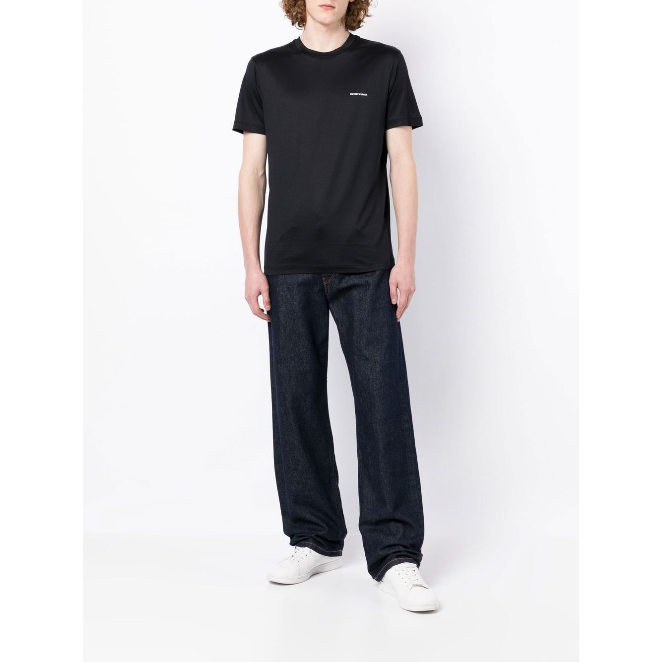 Emporio Armani T-shirts and Polos Blue Topwear