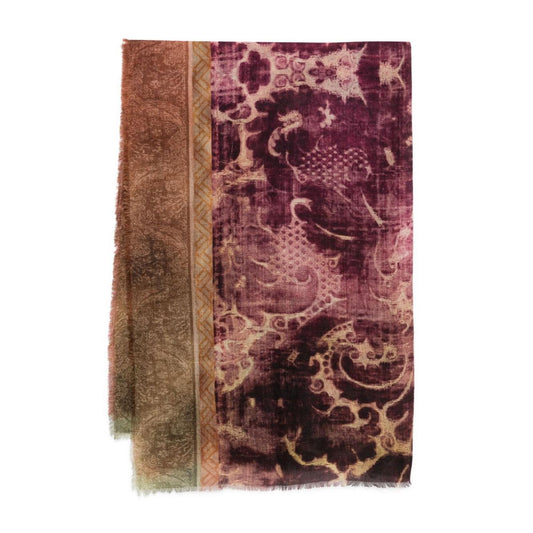 Pierre Louis Mascia Printed cashmere scarf Scarves Hats & Gloves