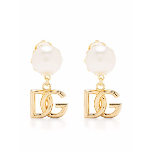 Dolce & Gabbana DG Logo and Pearl Earrings Jewellery