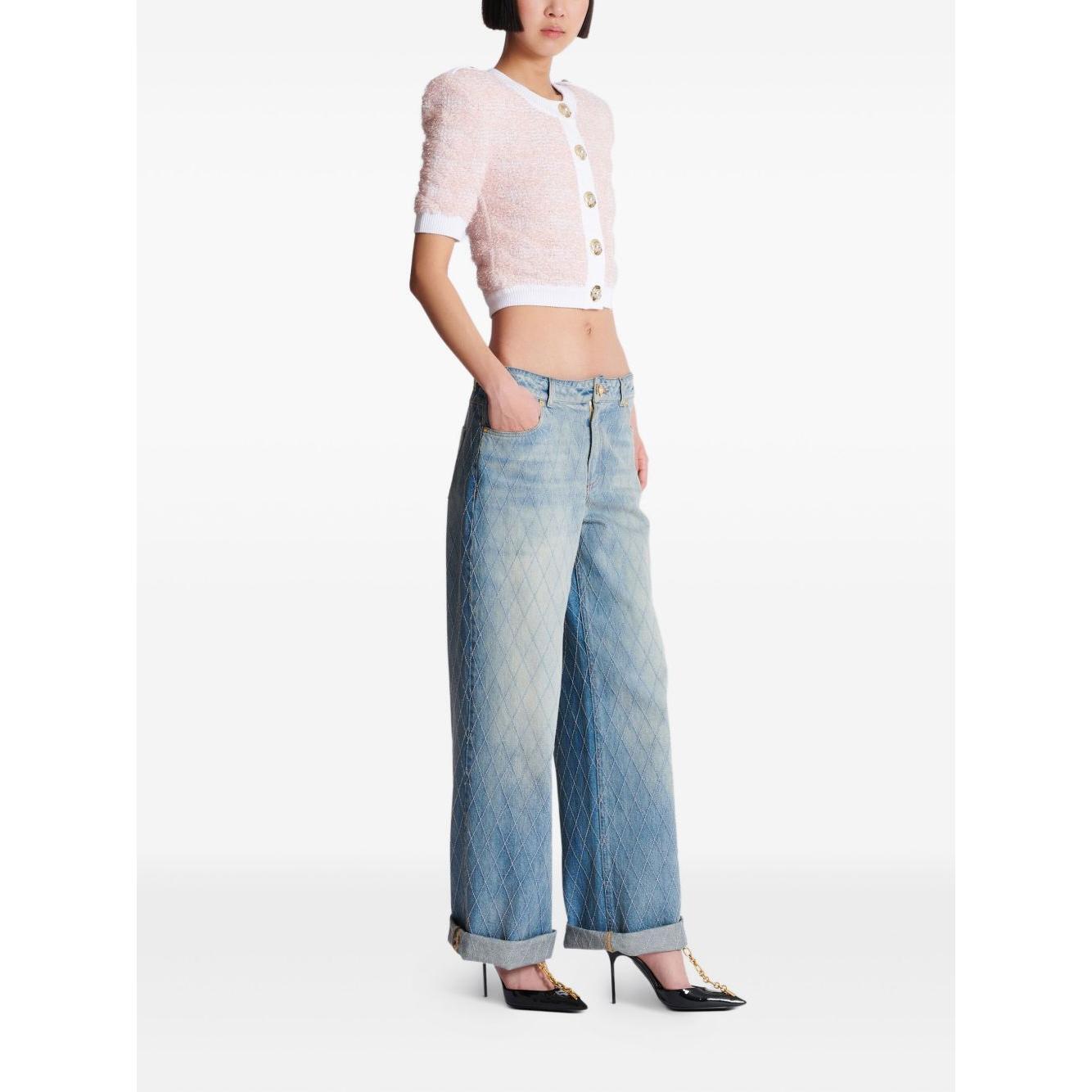 Balmain Cropped cardigan Topwear