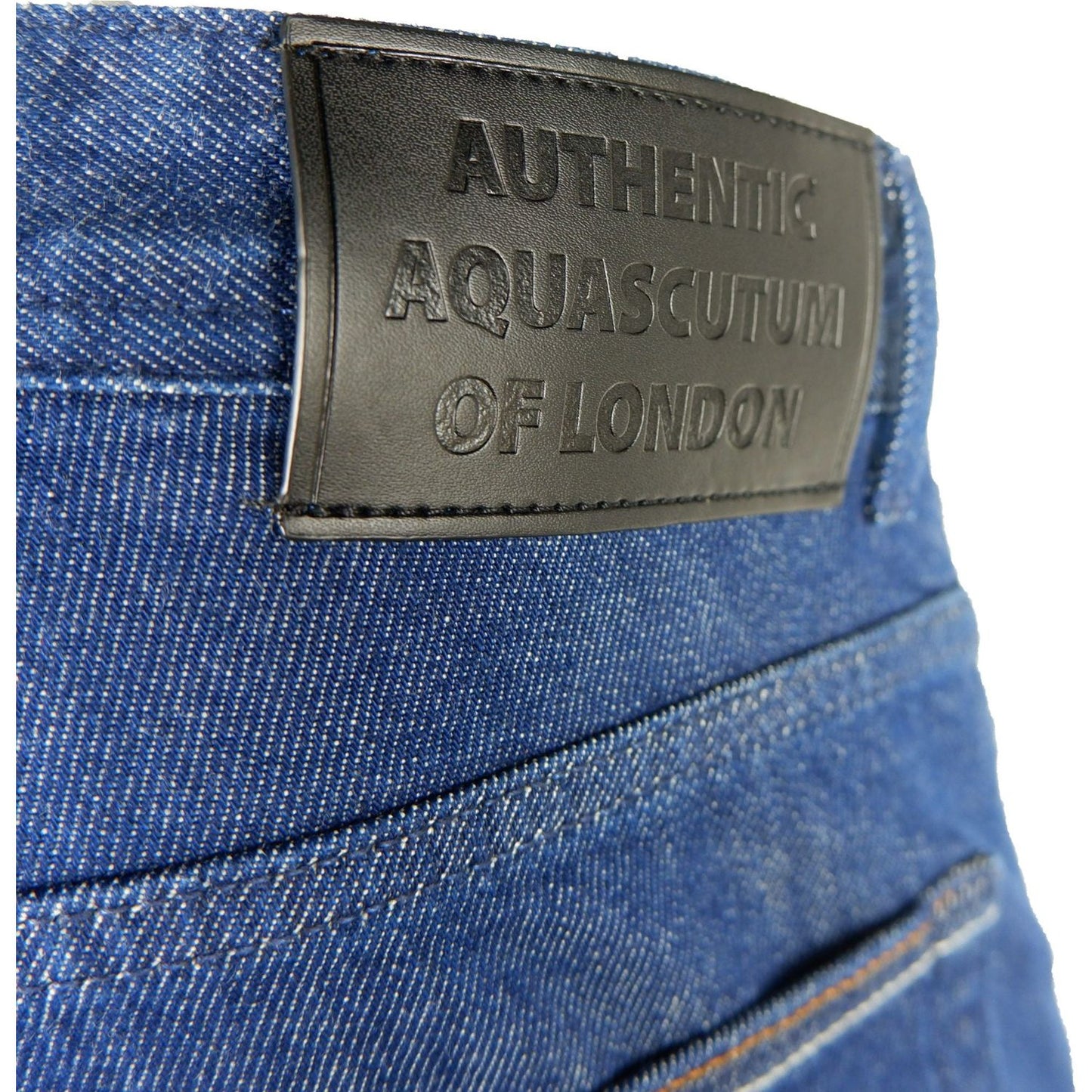 Aquascutum Dark Blue Cotton Men Jeans AQ-7869-W30