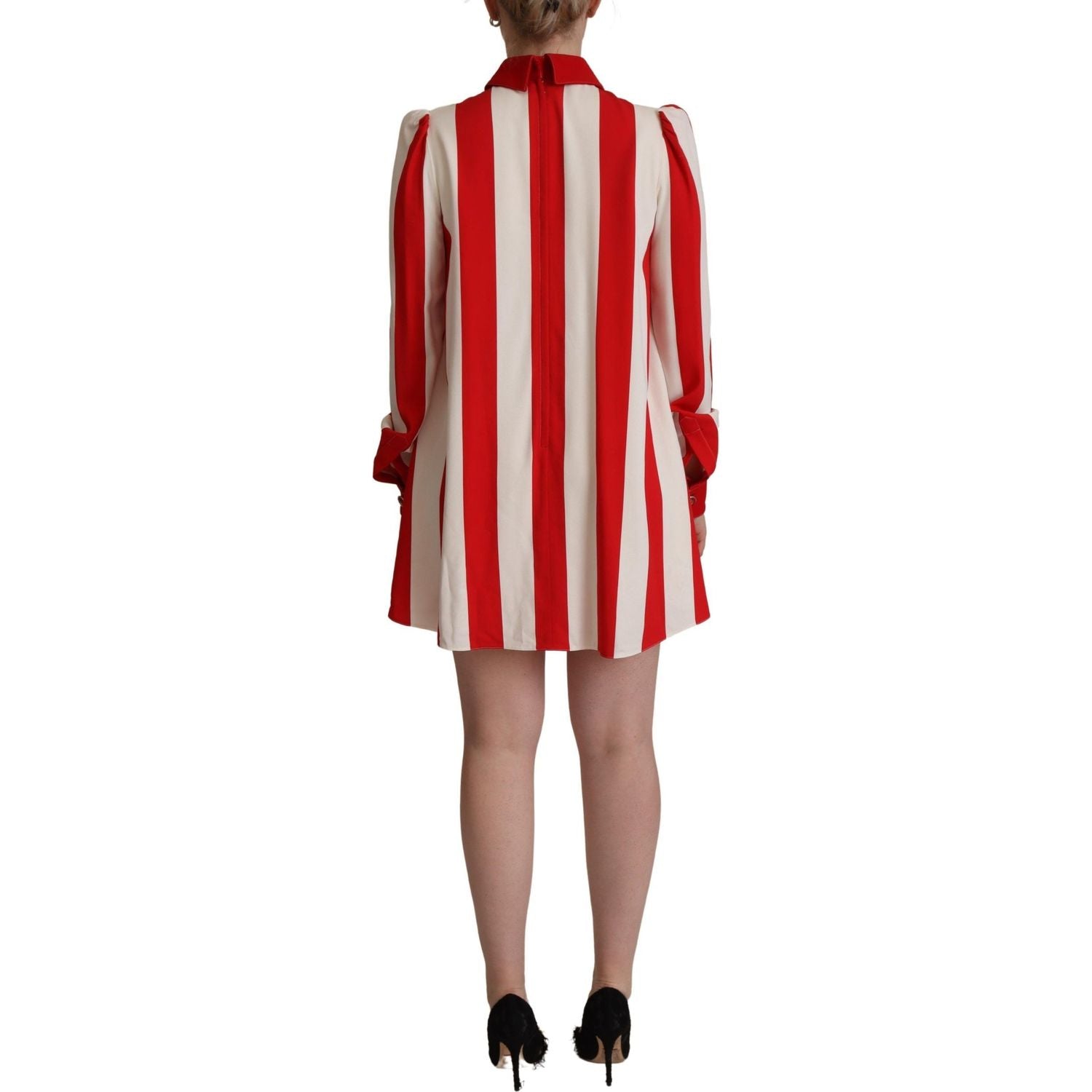 فستان قصير مخطط أنيق من دولتشي آند غابانا