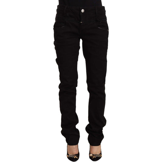 Acht Black Low Waist Cotton Stretch Denim Skinny Jeans PAN71828 - 26