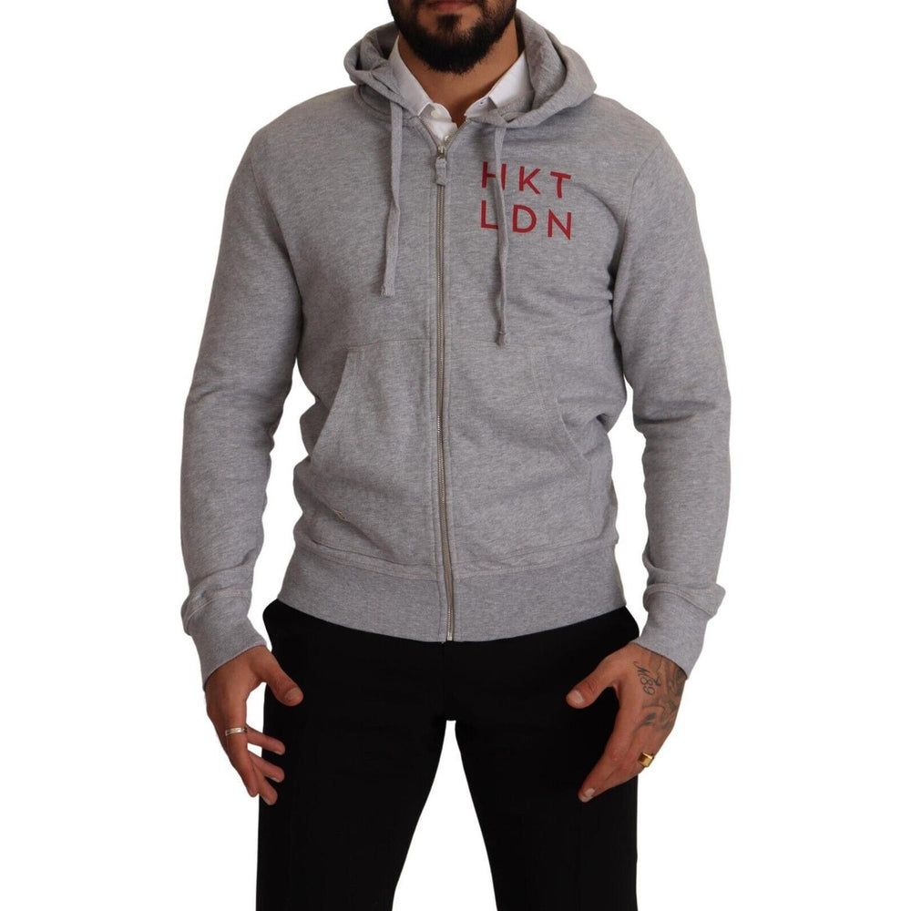 Hackett Gray Full Zip Hooded Cotton Sweatshirt Sweater KOS1978 - 46