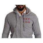 Hackett Gray Full Zip Hooded Cotton Sweatshirt Sweater KOS1978 - 46