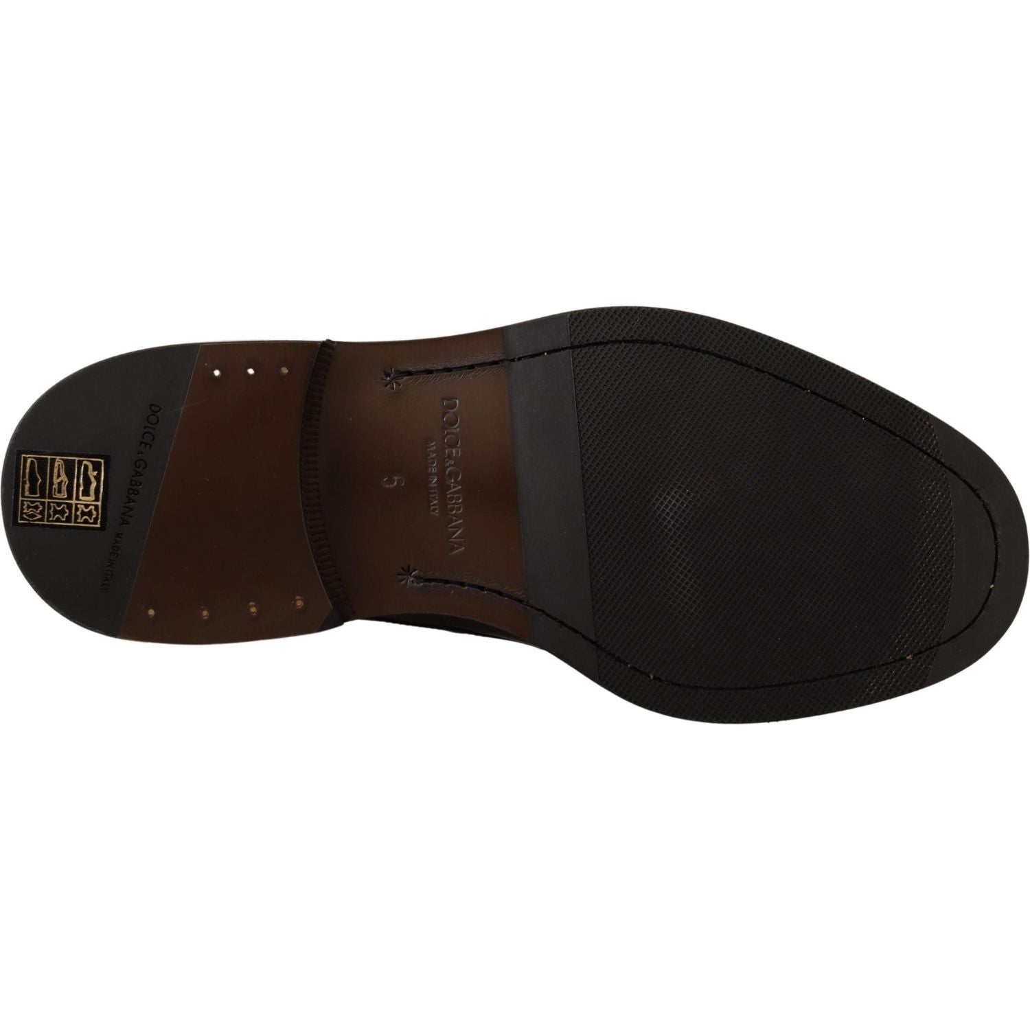 Dolce & Gabbana Black Leather Dress Formal Derby Shoes