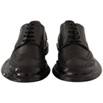 Dolce & Gabbana Black Leather Oxford Wingtip Formal Derby Shoes MV4688 - 43