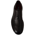 Dolce & Gabbana Black Leather Oxford Wingtip Formal Derby Shoes MV4688 - 43