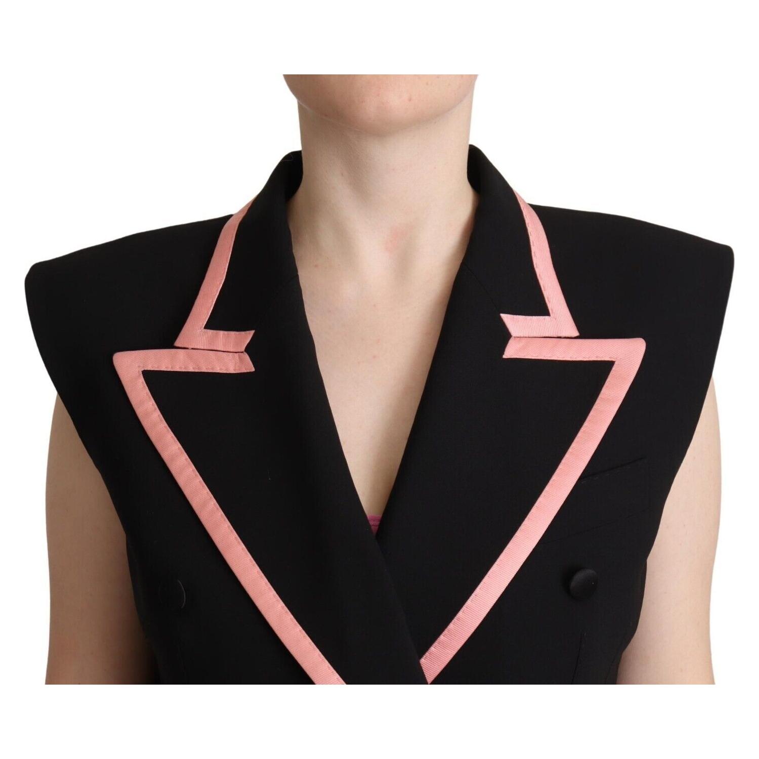 优雅无袖羊毛混纺连身裤