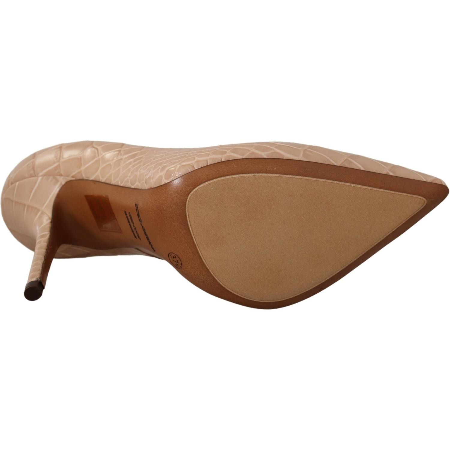 优雅米色裸色皮革高跟鞋