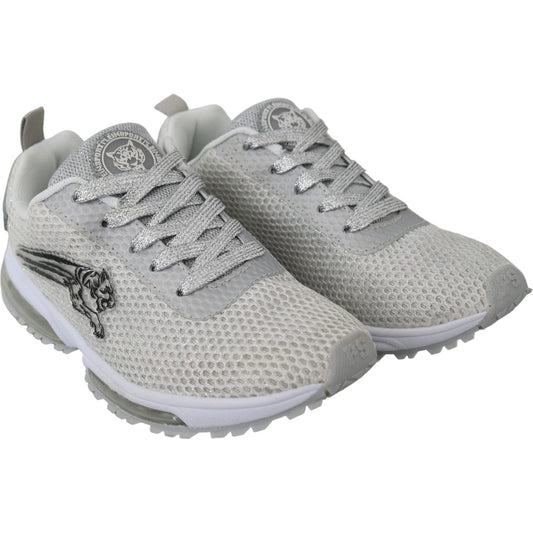 Plein Sport Glamorous Silver Gretel Sport Sneakers 4059623082128