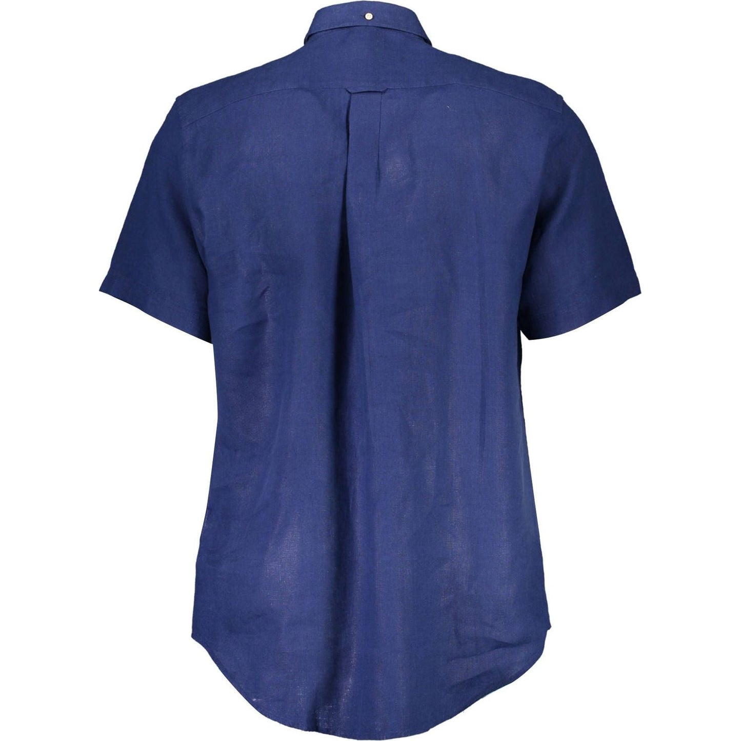 Gant Elegant Blue Linen Button-Down Shirt GA-14103-M-FBB-180