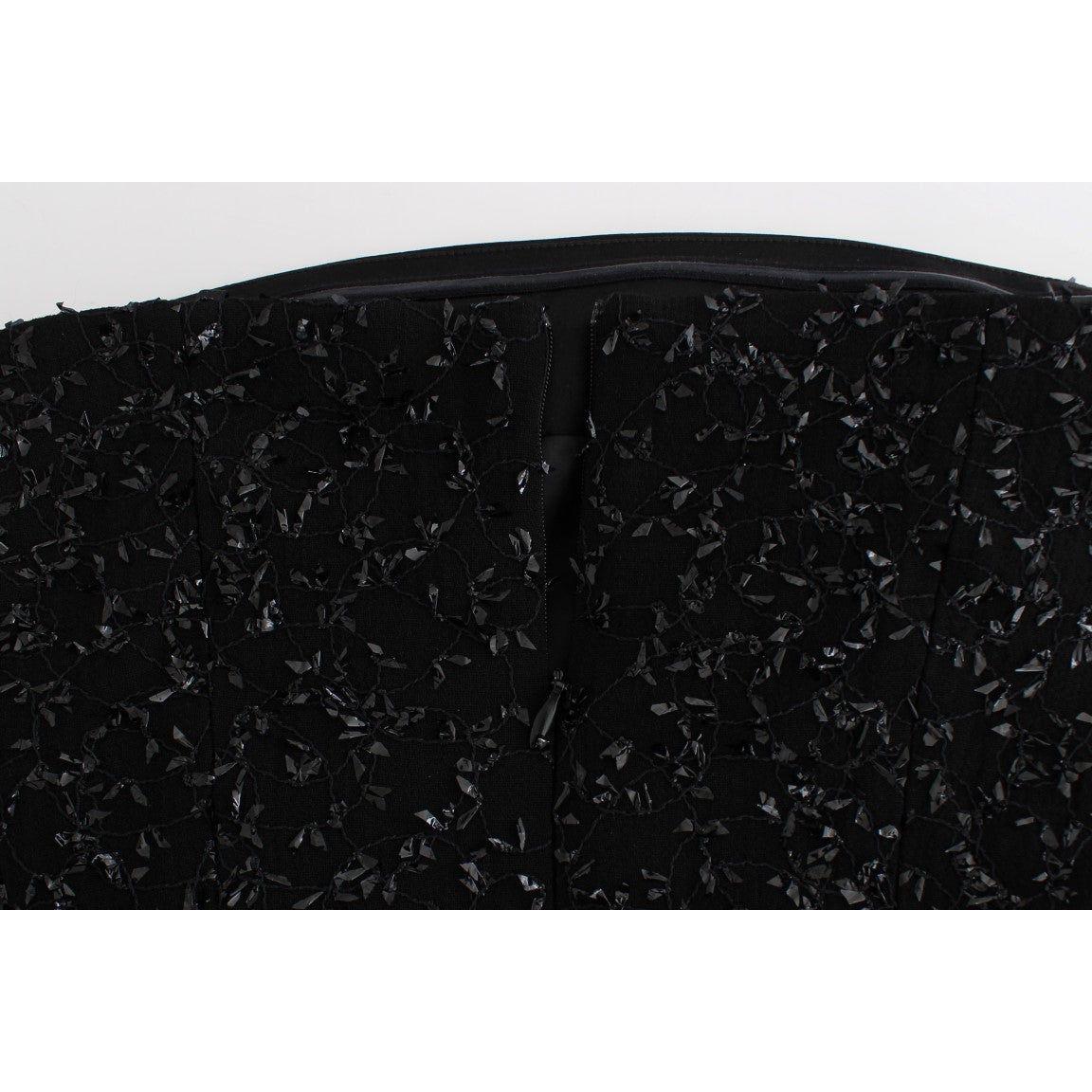 Masha Ma Black Strapless Embellished Pencil Dress SIG12640-2