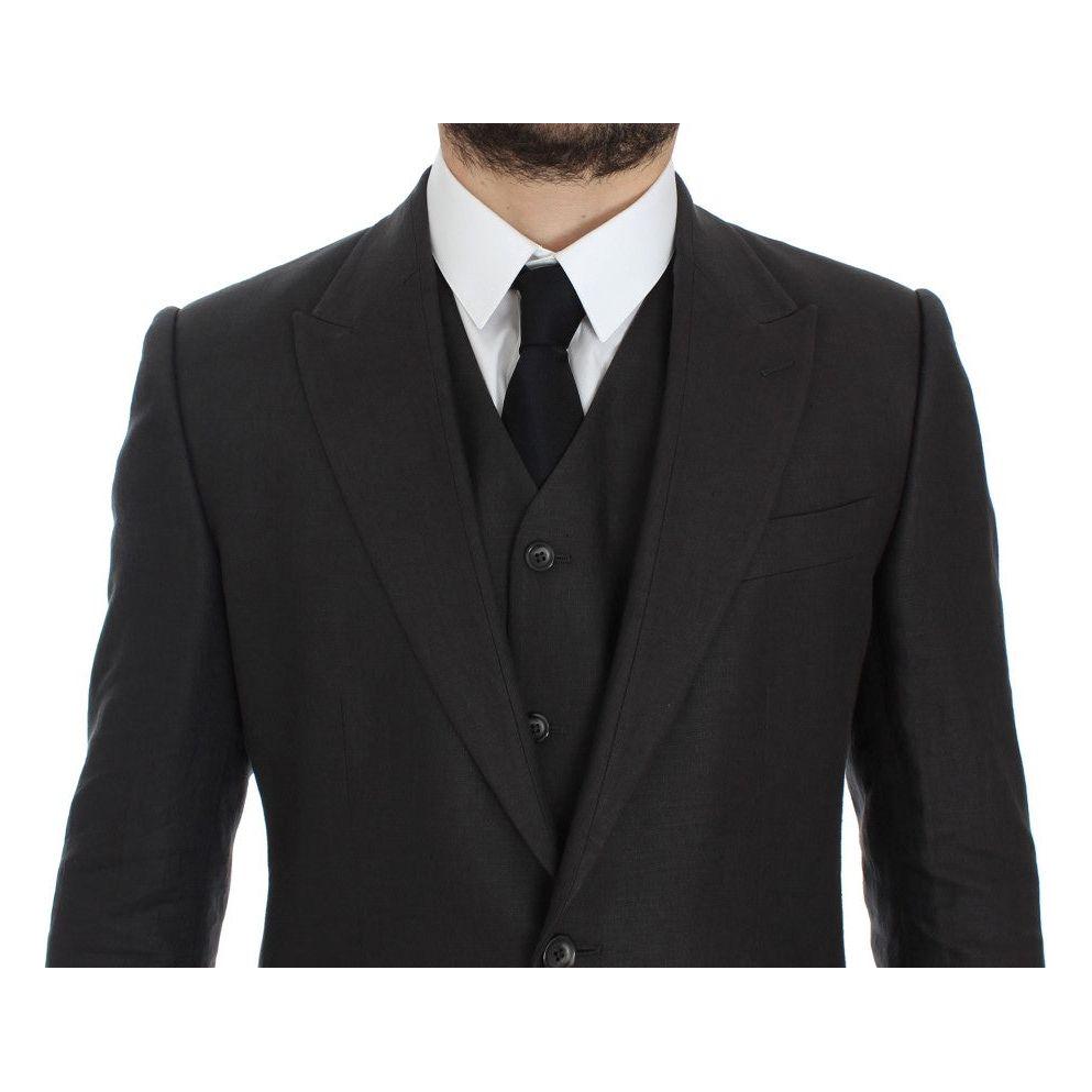 سترة وسترة أنيقة رمادية اللون من دولتشي آند غابانا بقصّة Slim Fit