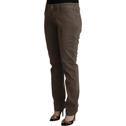 CYCLE Brown Cotton Low Waist Skinny Casual Jeans PAN72672 - 33
