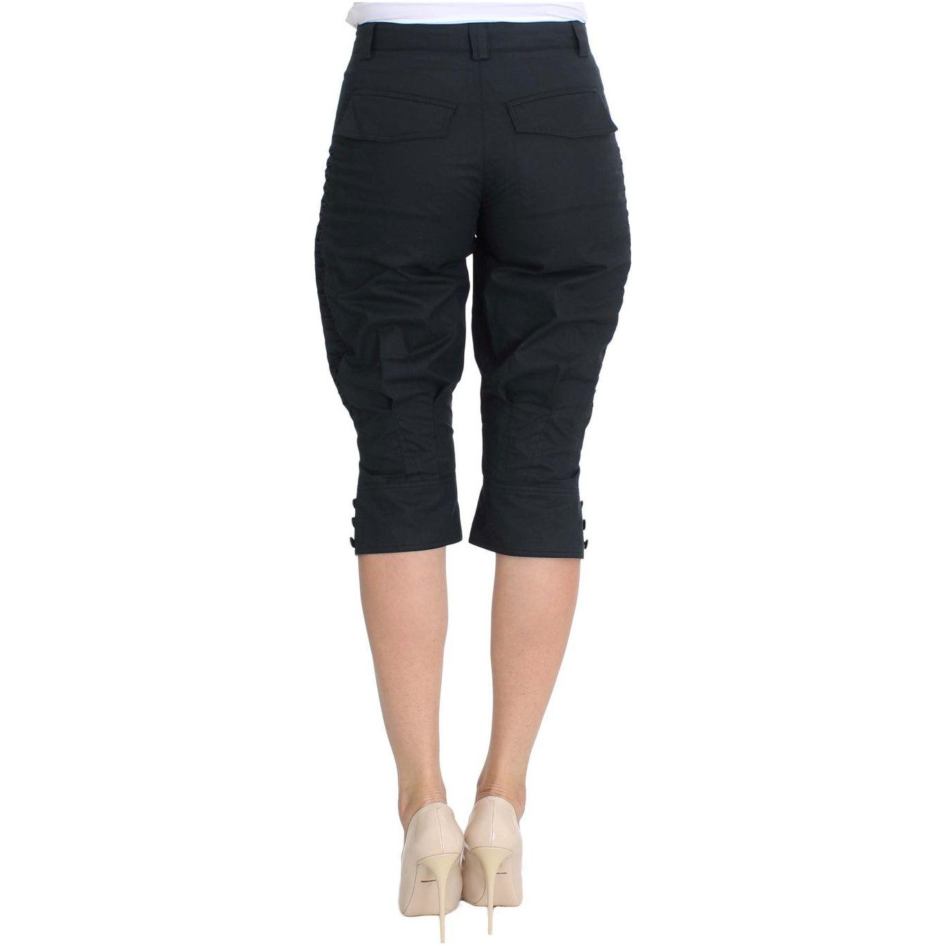 时尚蓝色棉质休闲裤