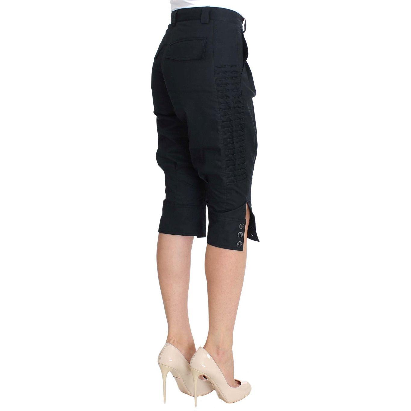 时尚蓝色棉质休闲裤