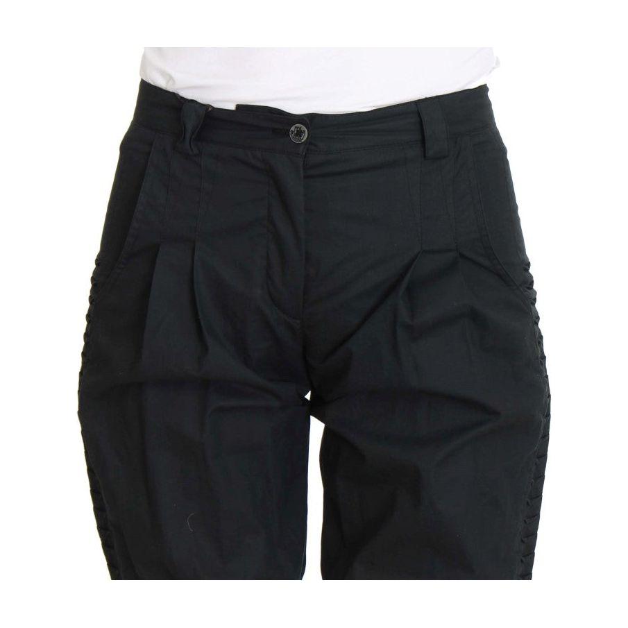 时尚蓝色棉质休闲裤