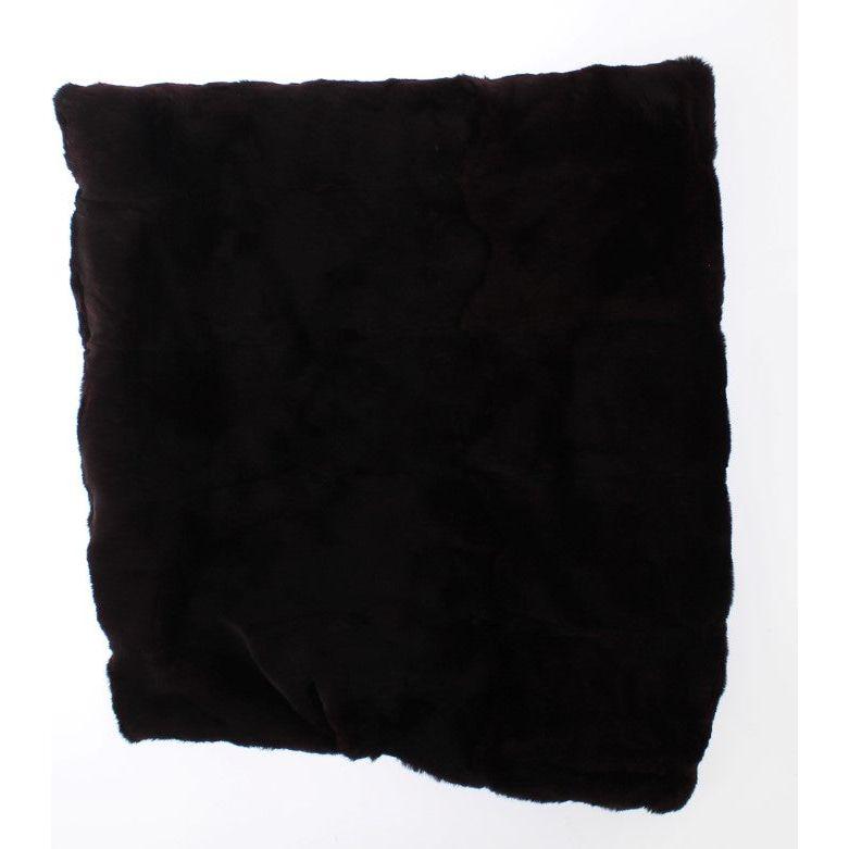 独家紫色黄鼠狼毛皮连帽围巾