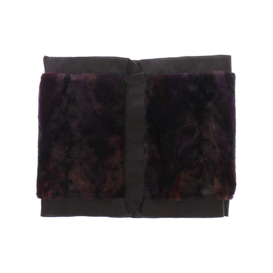 Dolce & Gabbana Purple MINK Fur Scarf Foulard Neck Wrap SDW10141