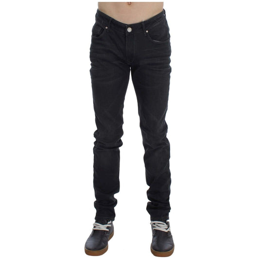 Acht Gray Cotton Stretch Slim Fit Jeans SIG30454-1