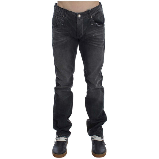 Acht Gray Cotton Regular Low Fit Jeans SIG30455-1