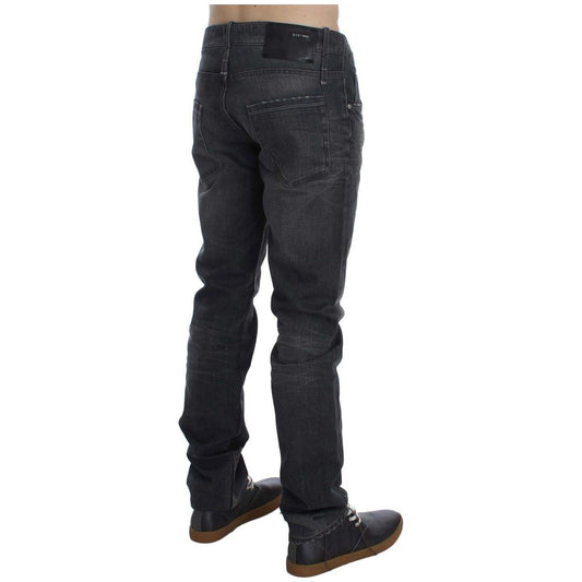 Acht Gray Cotton Regular Low Fit Jeans SIG30455-1