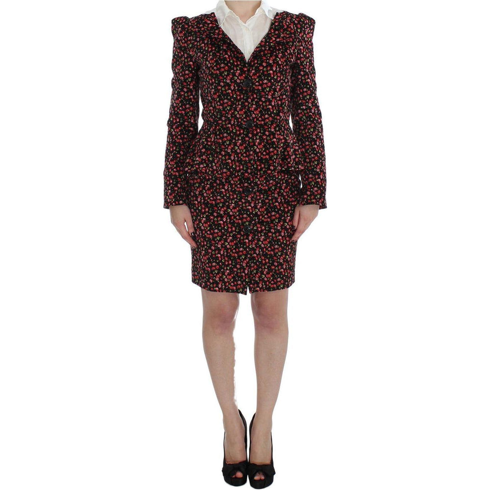 BENCIVENGA Black Multicolor Floral Suit SIG30890-1