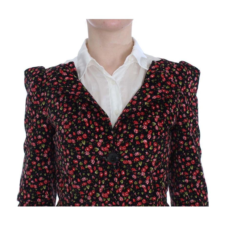 BENCIVENGA Black Multicolor Floral Suit SIG30890-1