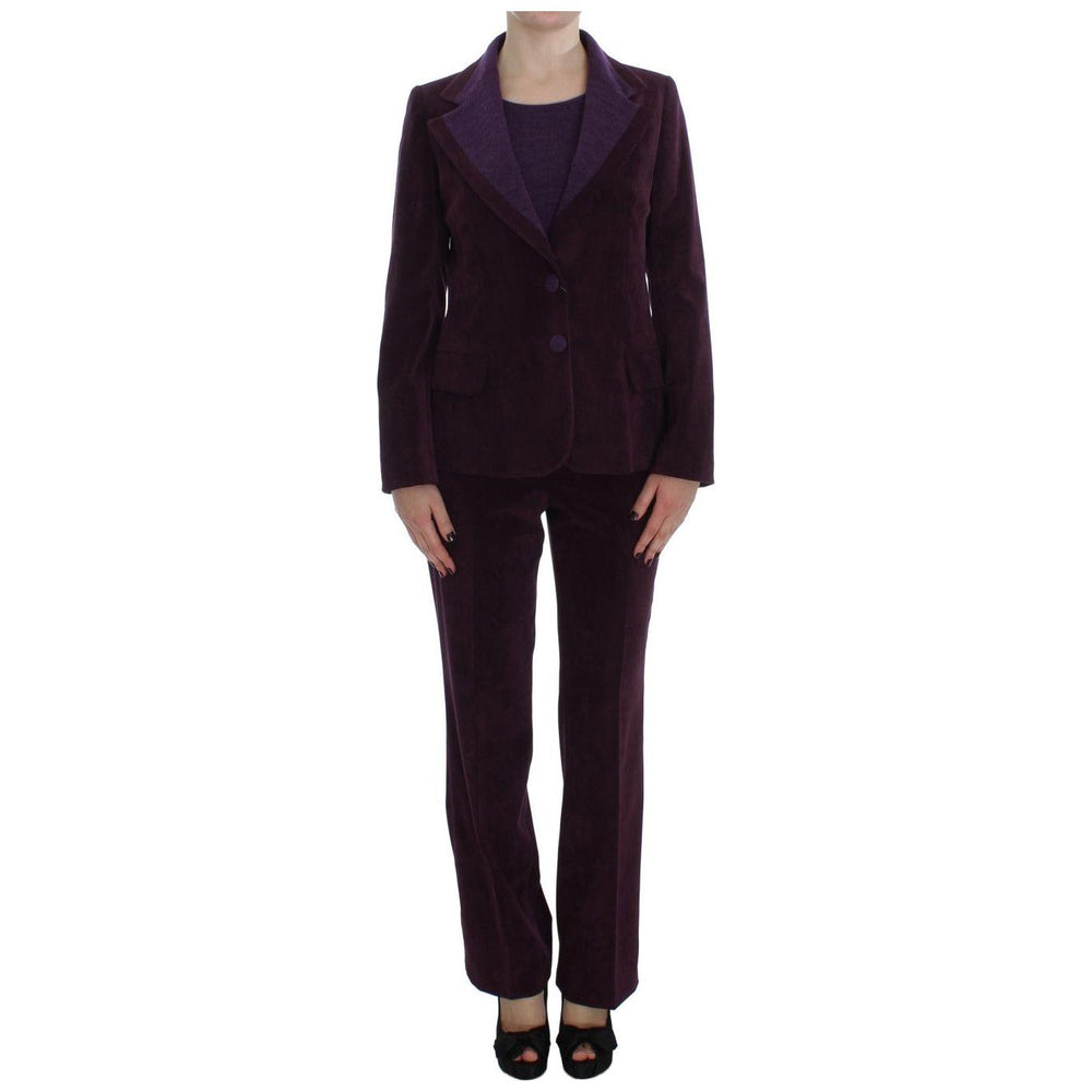 BENCIVENGA Purple Wool Suit T-Shirt Set SIG30893-2