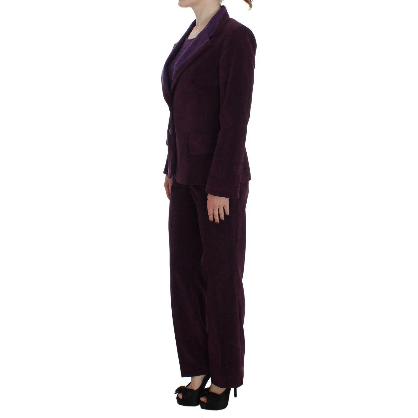 BENCIVENGA Purple Wool Suit T-Shirt Set SIG30893-2