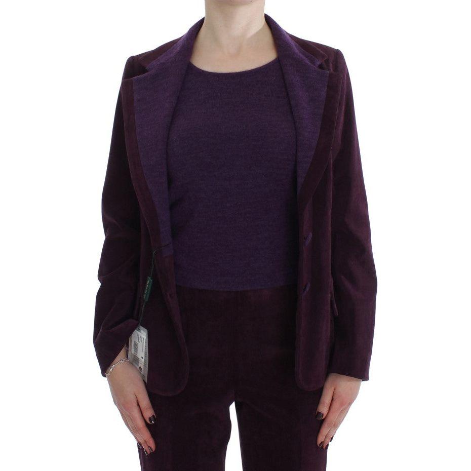 BENCIVENGA Purple Wool Suit T-Shirt Set SIG30893-2