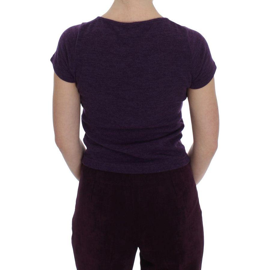 BENCIVENGA Purple Wool Suit T-Shirt Set Suit