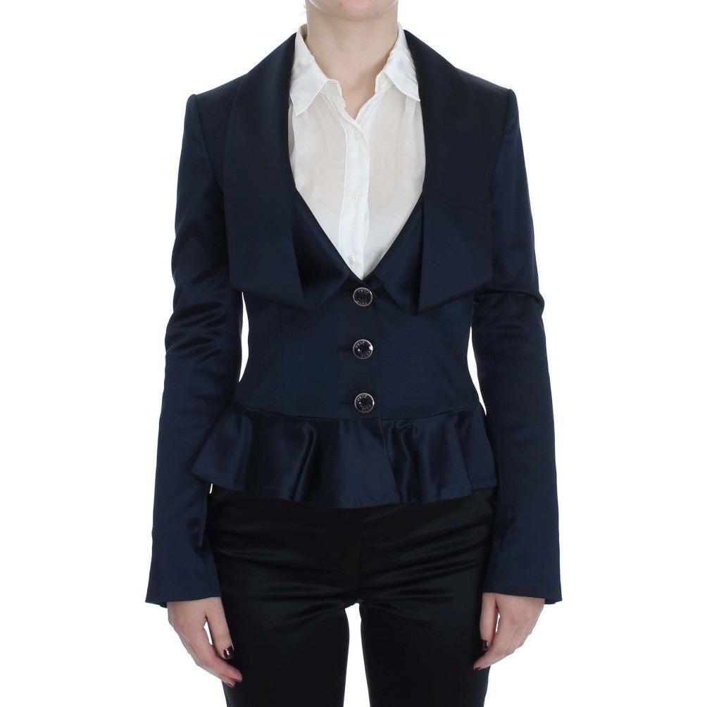 Exte Blue Three Button Single Breasted Blazer Jacket Blazer Jacket