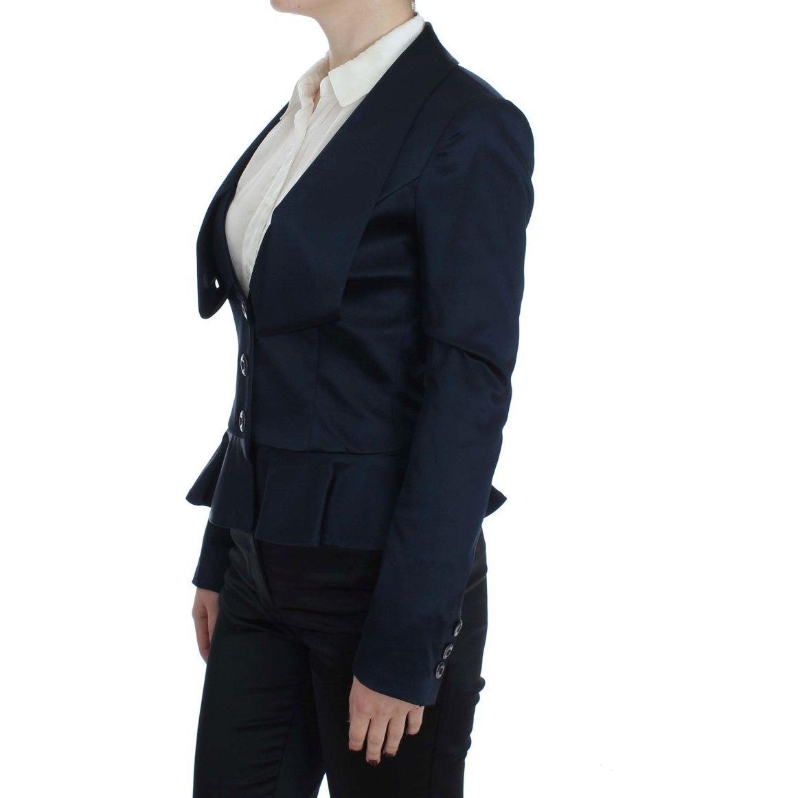 Exte Blue Three Button Single Breasted Blazer Jacket