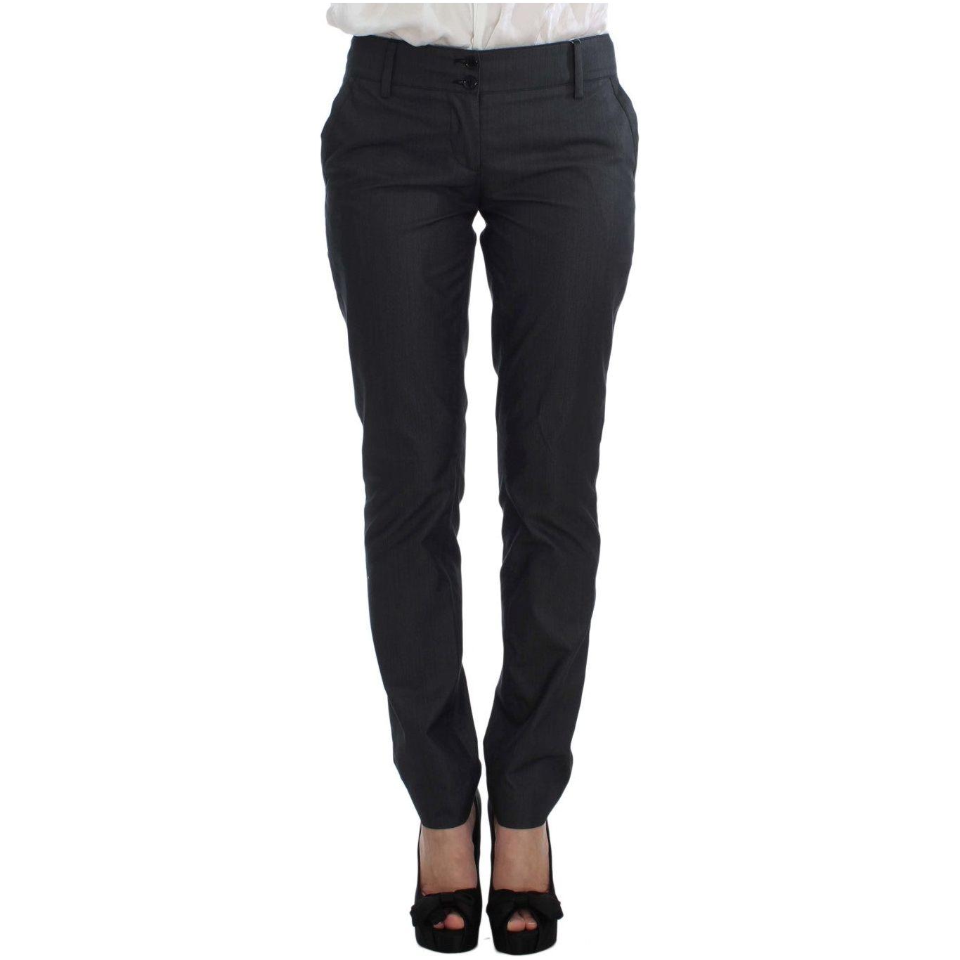 Exte Gray One Button Two Piece Suit Suit