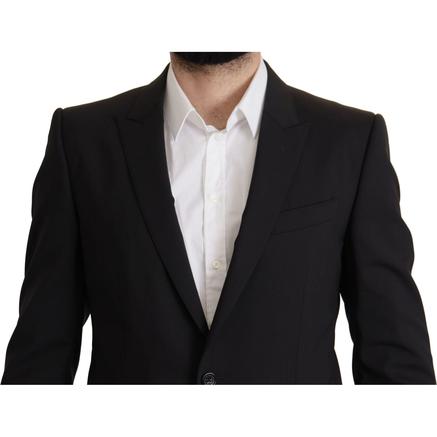 Dolce & Gabbana Black Single Breasted Jacket MARTINI Blazer