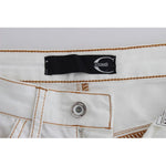 Cavalli White Cotton Blend Slim Fit Jeans SIG30106-1